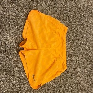 Orange, Nike dri-fit womens shorts. size small.